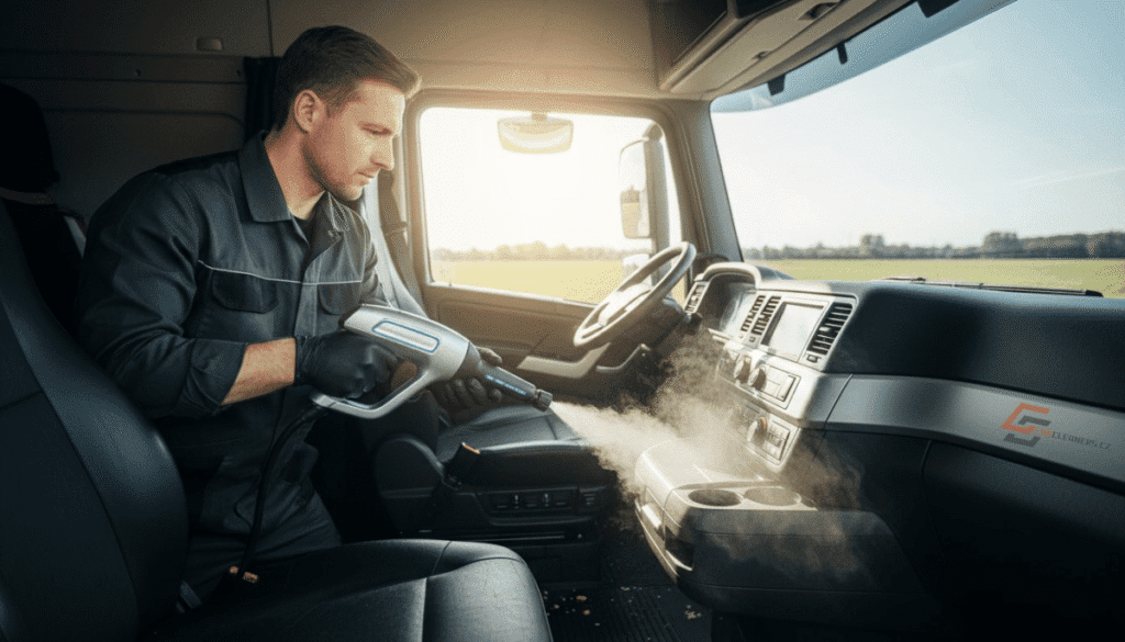 Čištění aut a kamionů | Ruční mytí vozu | Keramika | PPF | Carcleaners.cz Mobilní hloubkové čištění kamionu: Profesionální péče pro Vaše pohodlí